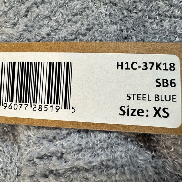 NWT Hello Nite Women’s Steel Blue Crew Neck Short Sleeve e Nylon Sweater - XS - Picture 5 of 8